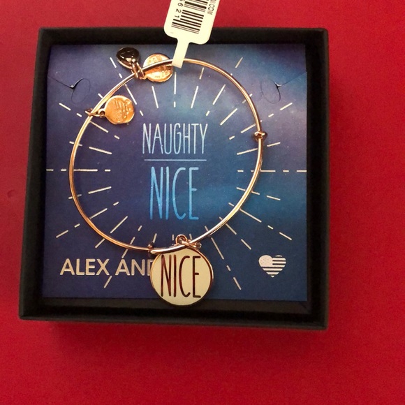 NWT ROSE GOLD ALEX & ANI NAUGHTY/NICE bracelet - Picture 2 of 5